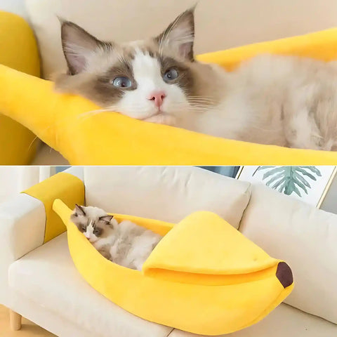 Cama Banana Amarela Para Cães e Gatos A Yeet