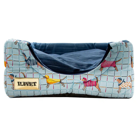 Cama Iglu e Toca Para Cachorro Impermeável Luppet Azul Luppet