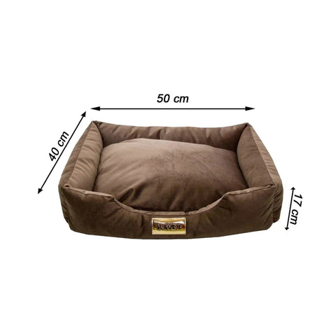 Cama para Cachorro Luppet Marrom Suede Retangular Luppet