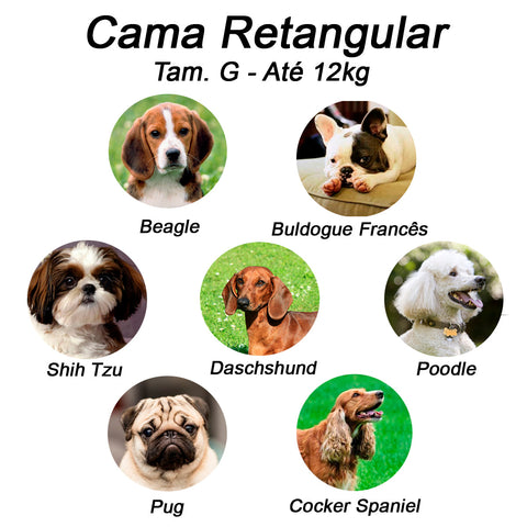 Cama para Cachorro Luppet Marrom Suede Retangular Luppet
