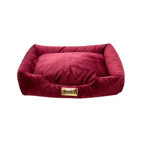 Cama Retangular para Cachorro Luppet Super Luxo Bordô Luppet