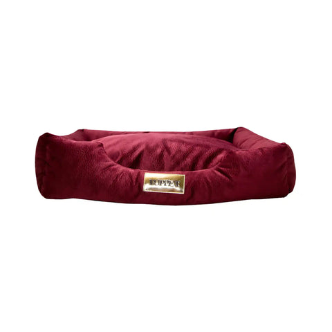 Cama Retangular para Cachorro Luppet Super Luxo Bordô Luppet