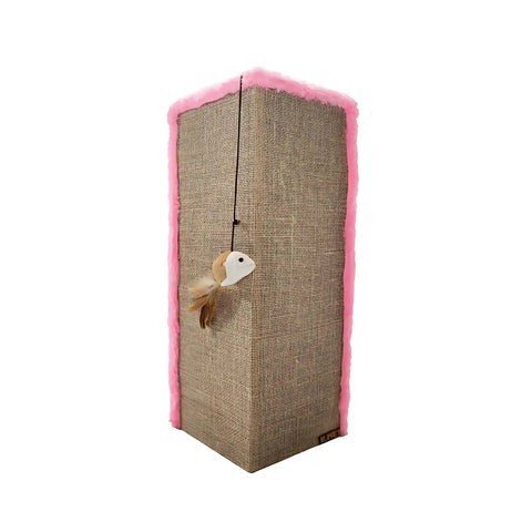 Kit Triplo Arranhadores Rosa 2 Canto + Bolinha Sustentável Luppet Luppet