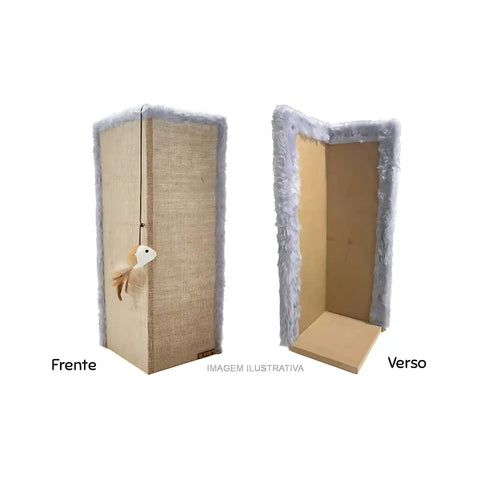 Kit Triplo Arranhadores Rosa 2 Canto + Bolinha Sustentável Luppet Luppet