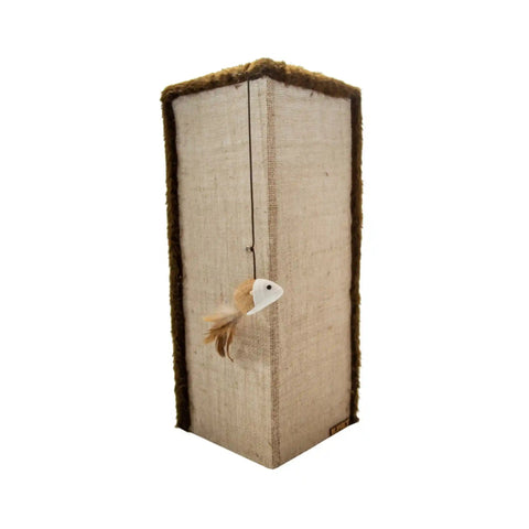 Kit 2 Arranhadores de Canto Para Gatos Sustentável Luppet Marrom Luppet