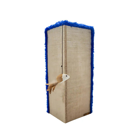 Kit 2 Arranhadores Azul Canto Sofá Sustentável Luppet Calmante Luppet