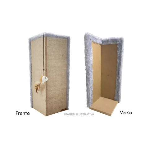 Kit 2 Arranhadores Azul Canto Sofá Sustentável Luppet Calmante Luppet