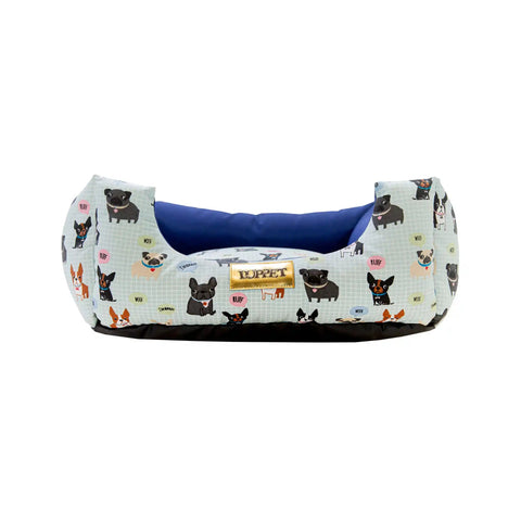 Kit Enxoval 3-in-1 para pet Impermeavel Luppet Azul Cachorrinho Luppet