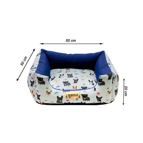 Kit Enxoval 3-in-1 para pet Impermeavel Luppet Azul Cachorrinho Luppet