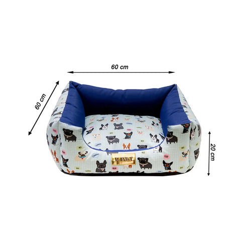 Kit Enxoval 3-in-1 para pet Impermeavel Luppet Azul Cachorrinho Luppet