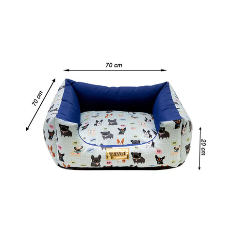 Kit Enxoval 3-in-1 para pet Impermeavel Luppet Azul Cachorrinho Luppet