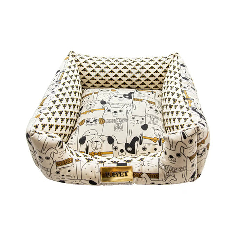 Kit Enxoval 3-in-1 para pet Impermeavel Luppet Bege Pets Luppet