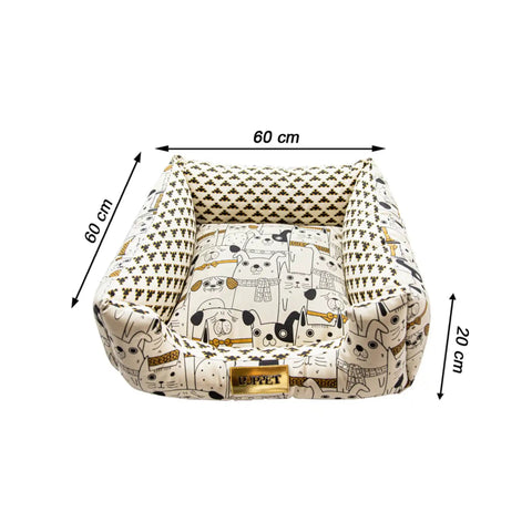 Kit Enxoval 3-in-1 para pet Impermeavel Luppet Bege Pets Luppet