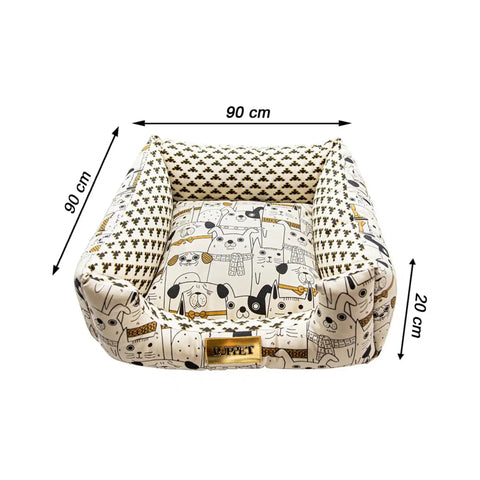 Kit Enxoval 3-in-1 para pet Impermeavel Luppet Bege Pets Luppet