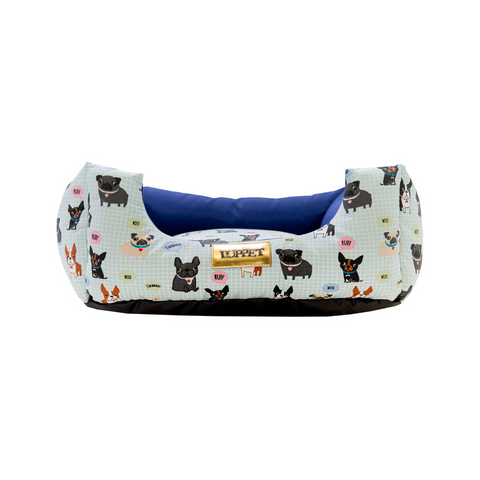 Kit Enxoval 4-em-1 Completo Azul Cachorrinho Bordado Luppet Luppet