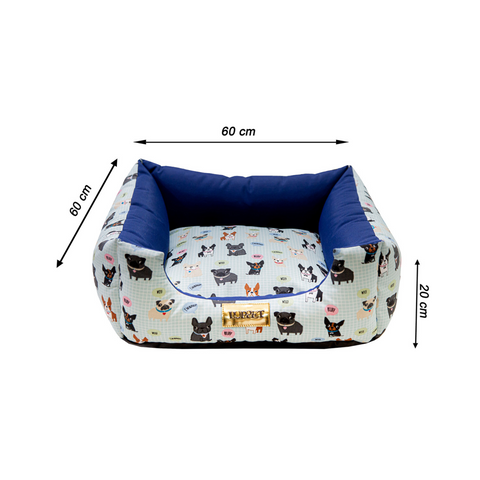 Kit Enxoval 4-em-1 Completo Azul Cachorrinho Bordado Luppet Luppet