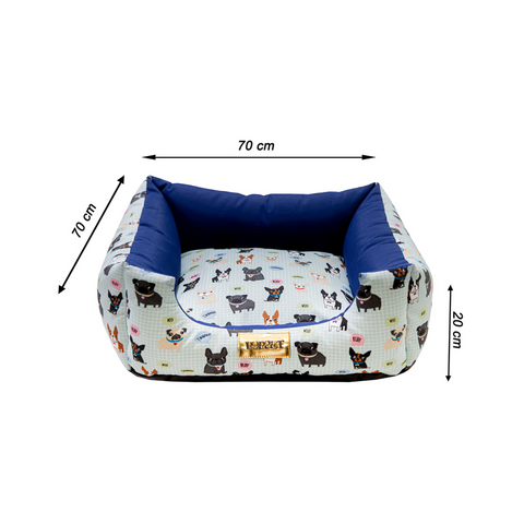 Kit Enxoval 4-em-1 Completo Azul Cachorrinho Bordado Luppet Luppet