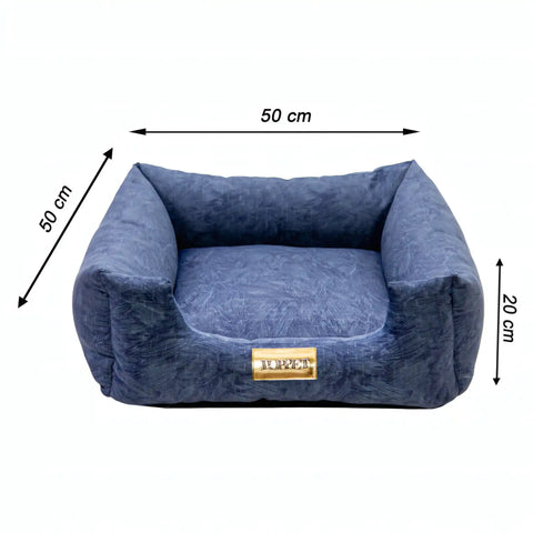 Cama Azul Luppet 3 tamanhos! Microfibra, fundo impermeável, fibra siliconada. Calmante e confortável. Única!