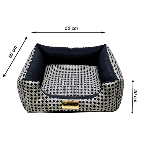 Cama Quadrada Luppet para cães e gatos - Microfibra impermeável, 3 tamanhos disponíveis. Garantia 60 dias + frete grátis. Conforto superior para seu pet!