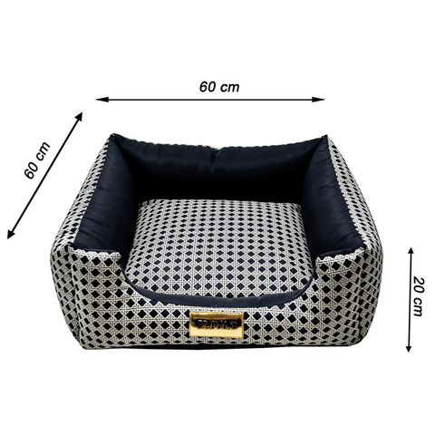 Cama Quadrada Luppet para cães e gatos - Microfibra impermeável, 3 tamanhos disponíveis. Garantia 60 dias + frete grátis. Conforto superior para seu pet!