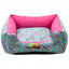 Cama Luxo Rosa Borboleta Luppet para cães e gatos. Microfibra impermeável, 3 tamanhos. Garantia 60 dias + frete!