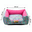 Cama Luxo Rosa Borboleta Luppet para cães e gatos. Microfibra impermeável, 3 tamanhos. Garantia 60 dias + frete!