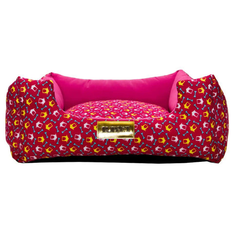 Cama Rosa Luppet para cães e gatos. Microfibra impermeável, 3 tamanhos. Garantia 60 dias + frete grátis!