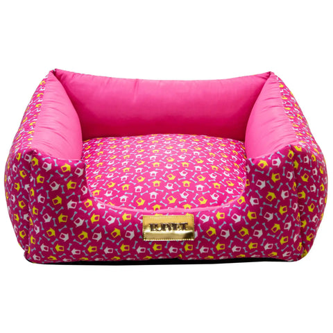 Cama Rosa Luppet para cães e gatos. Microfibra impermeável, 3 tamanhos. Garantia 60 dias + frete grátis!