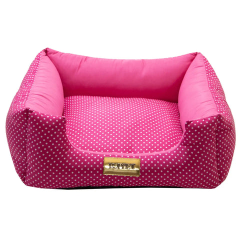 Cama Luxo Rosa Luppet para cães e gatos. Microfibra semi-impermeável, 3 tamanhos. Garantia 60 dias + frete grátis!