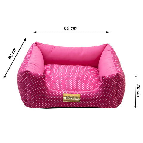Cama Luxo Rosa Luppet para cães e gatos. Microfibra semi-impermeável, 3 tamanhos. Garantia 60 dias + frete grátis!