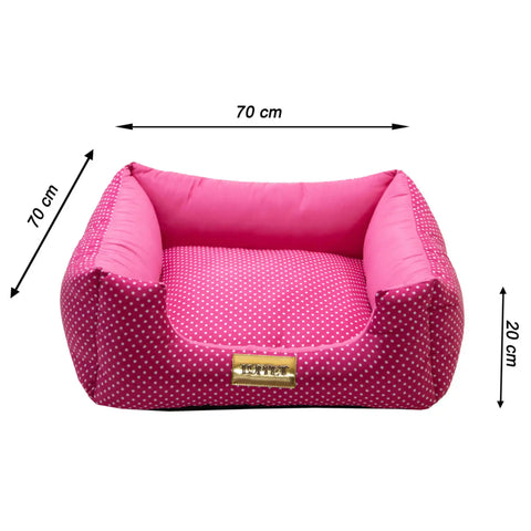 Cama Luxo Rosa Luppet para cães e gatos. Microfibra semi-impermeável, 3 tamanhos. Garantia 60 dias + frete grátis!