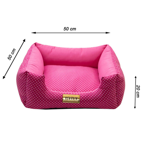 Cama Luxo Rosa Luppet para cães e gatos. Microfibra semi-impermeável, 3 tamanhos. Garantia 60 dias + frete grátis!