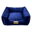 Cama Suede Azul Luppet para cães e gatos. Elegante, impermeável, 3 tamanhos. Garantia 60 dias + frete grátis!
