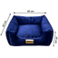 Cama Suede Azul Luppet para cães e gatos. Elegante, impermeável, 3 tamanhos. Garantia 60 dias + frete grátis!