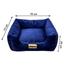 Cama Suede Azul Luppet para cães e gatos. Elegante, impermeável, 3 tamanhos. Garantia 60 dias + frete grátis!