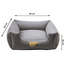 Cama Suede Cinza Luppet para cães e gatos. Elegante, impermeável, 3 tamanhos. Garantia 60 dias + frete grátis!