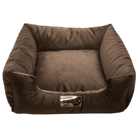 Cama Suede Marrom Luppet para cães e gatos. Aconchegante, impermeável, 3 tamanhos. Garantia 60 dias + frete grátis!