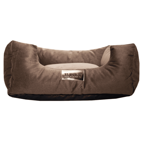 Cama Suede Marrom Luppet para cães e gatos. Aconchegante, impermeável, 3 tamanhos. Garantia 60 dias + frete grátis!