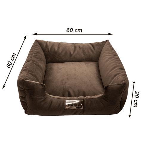 Cama Suede Marrom Luppet para cães e gatos. Aconchegante, impermeável, 3 tamanhos. Garantia 60 dias + frete grátis!