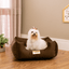 Cama Suede Marrom Luppet para cães e gatos. Aconchegante, impermeável, 3 tamanhos. Garantia 60 dias + frete grátis!
