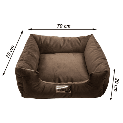 Cama Suede Marrom Luppet para cães e gatos. Aconchegante, impermeável, 3 tamanhos. Garantia 60 dias + frete grátis!