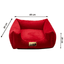 Cama Suede Vermelha Luppet para cães e gatos. Elegante, impermeável, 3 tamanhos. Garantia 60 dias + frete grátis!