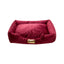 Cama em Suede Bordô para cães e gatos. Conforto superior e design elegante para seu pet. Compre já!