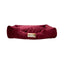 Cama em Suede Bordô para cães e gatos. Conforto superior e design elegante para seu pet. Compre já!