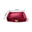 Cama em Suede Bordô para cães e gatos. Conforto superior e design elegante para seu pet. Compre já!